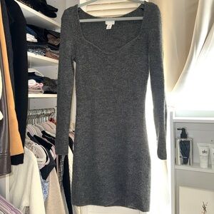 H&M Knit Dress in Gray